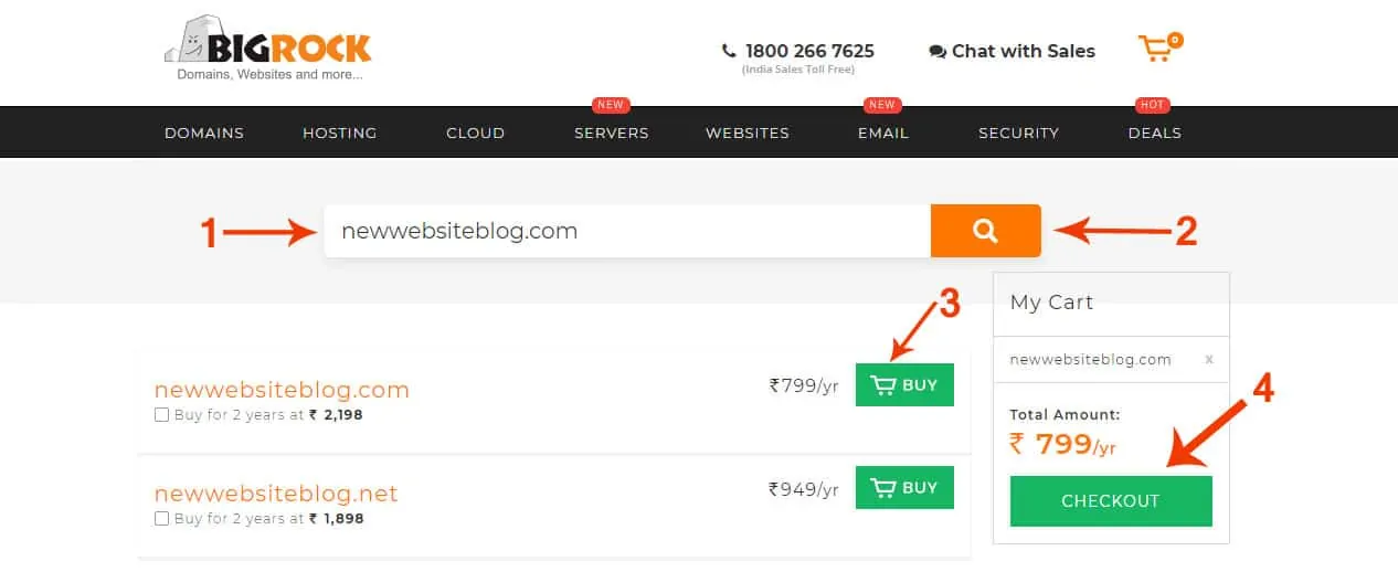 BigRock से Domain Name कैसे खरीदें